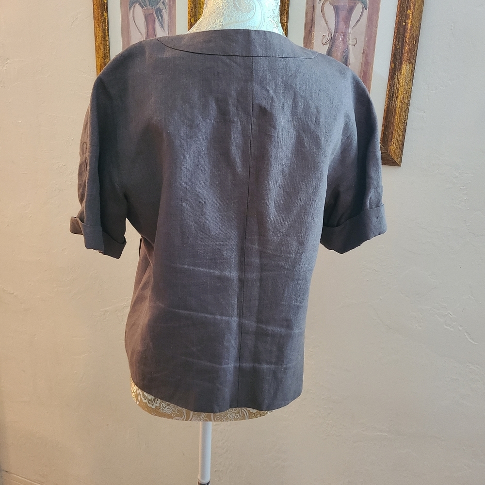 J. Crew Tailored Maybelle  Linen Jacket Size 10 - Picture 3 of 6
